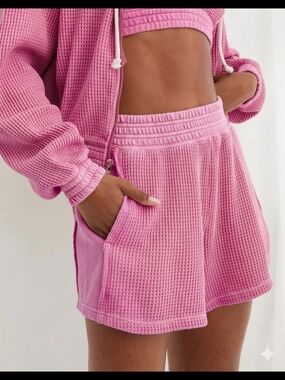 Aerie Wafle Shorts Pink size S